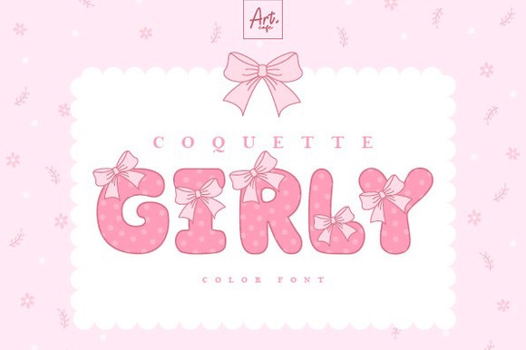 Beispiel einer Coquette Girly Regular-Schriftart