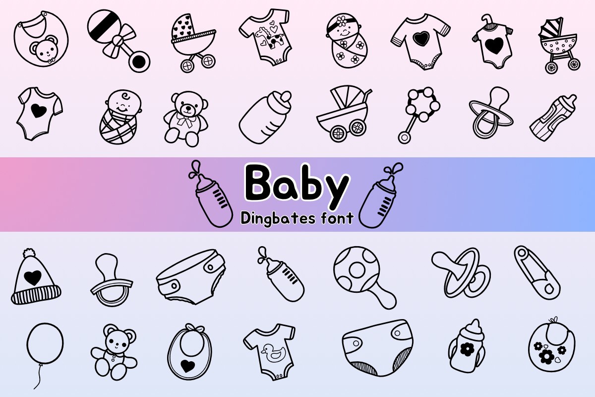 Beispiel einer Baby Regular-Schriftart