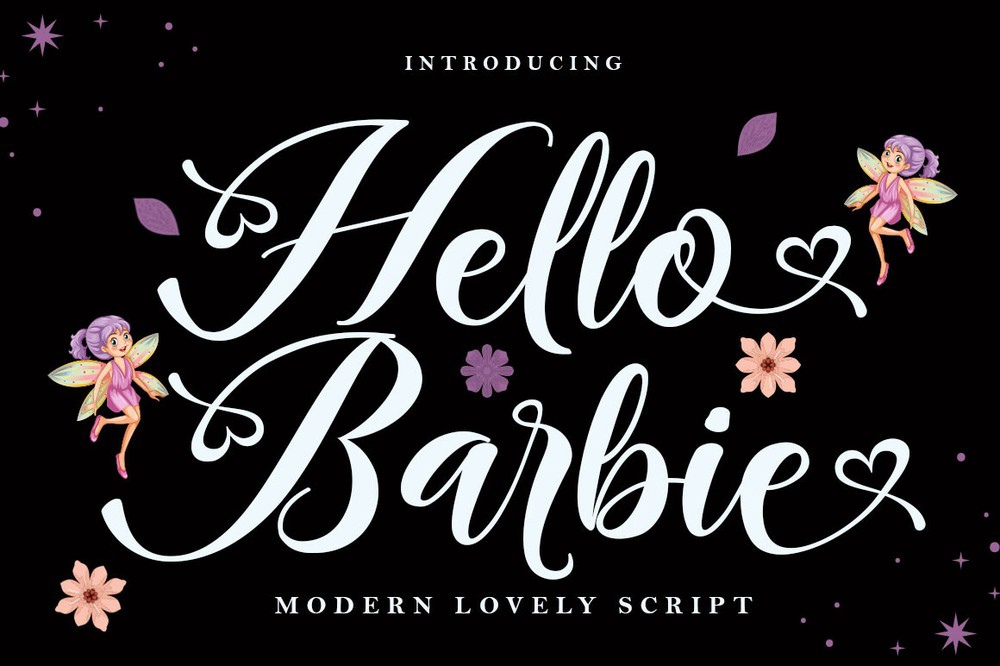 Beispiel einer Hello Barbie Script-Schriftart