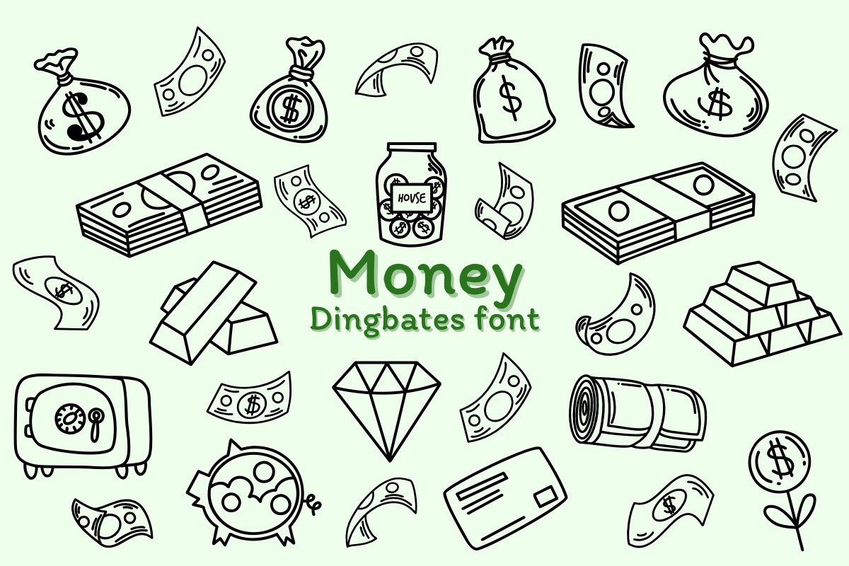 Beispiel einer Money-Schriftart