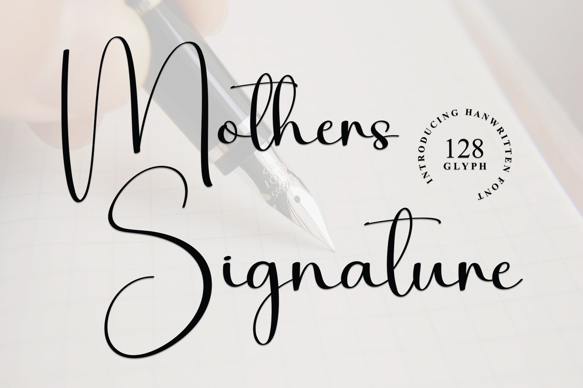 Beispiel einer Mothers Signature-Schriftart