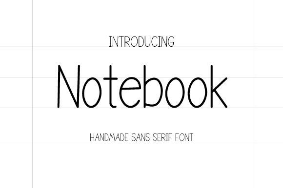 Beispiel einer Notebook-Schriftart