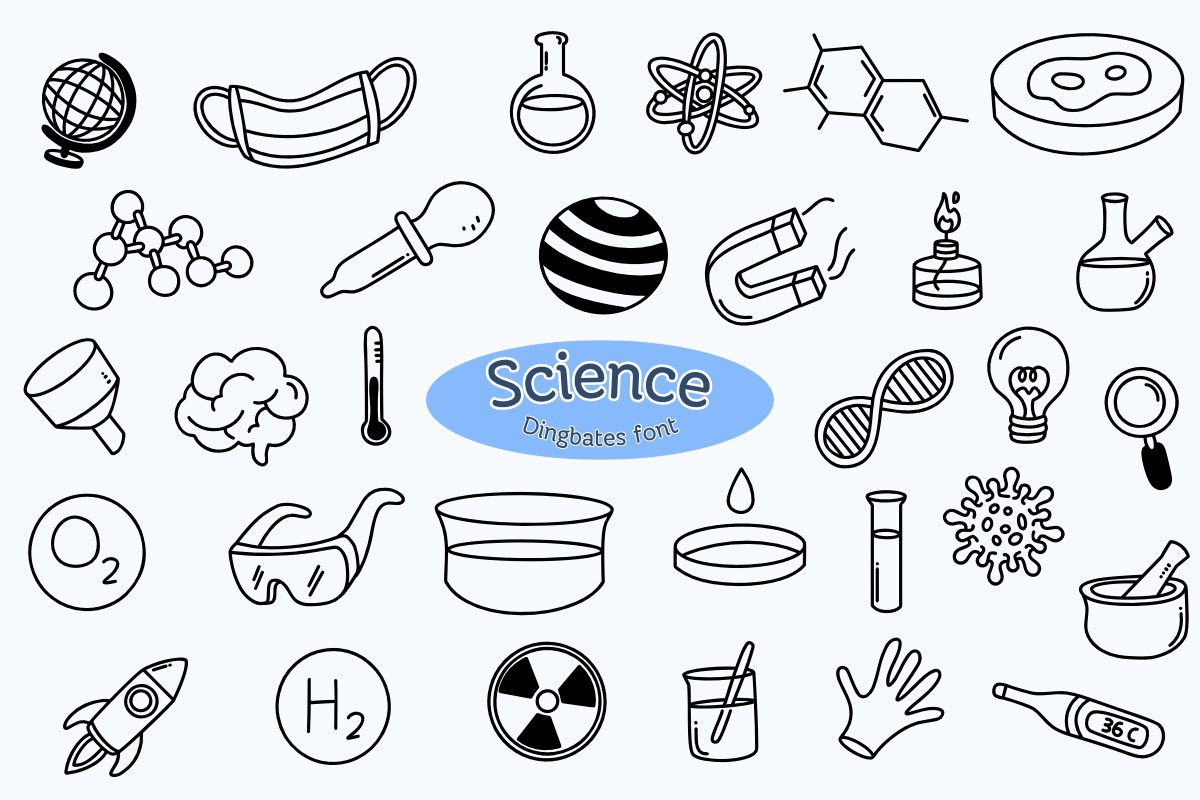 Beispiel einer Science Regular-Schriftart