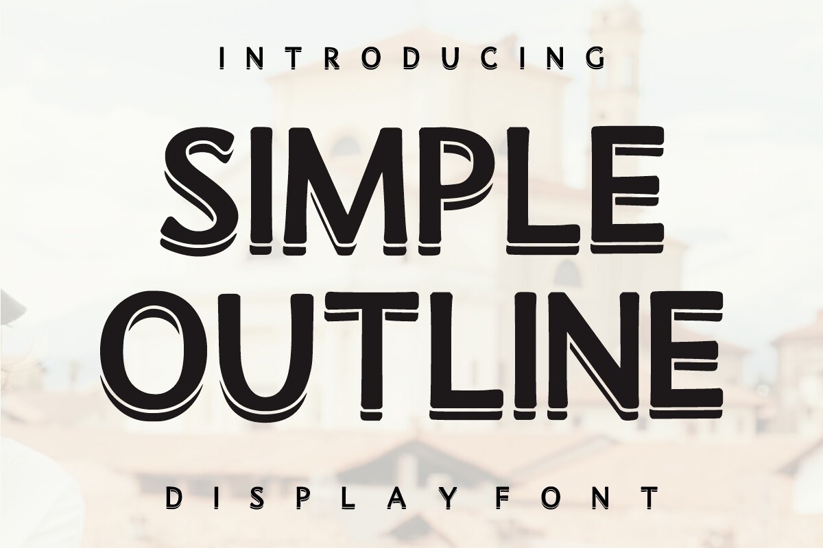 Beispiel einer Simple Outline Regular-Schriftart