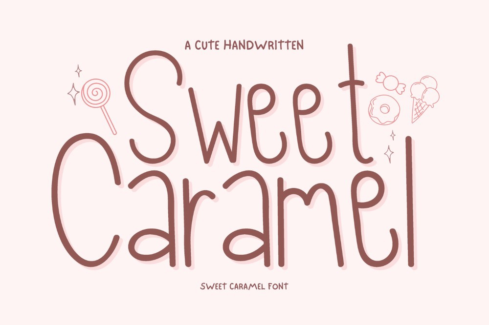 Beispiel einer Sweet Caramel-Schriftart