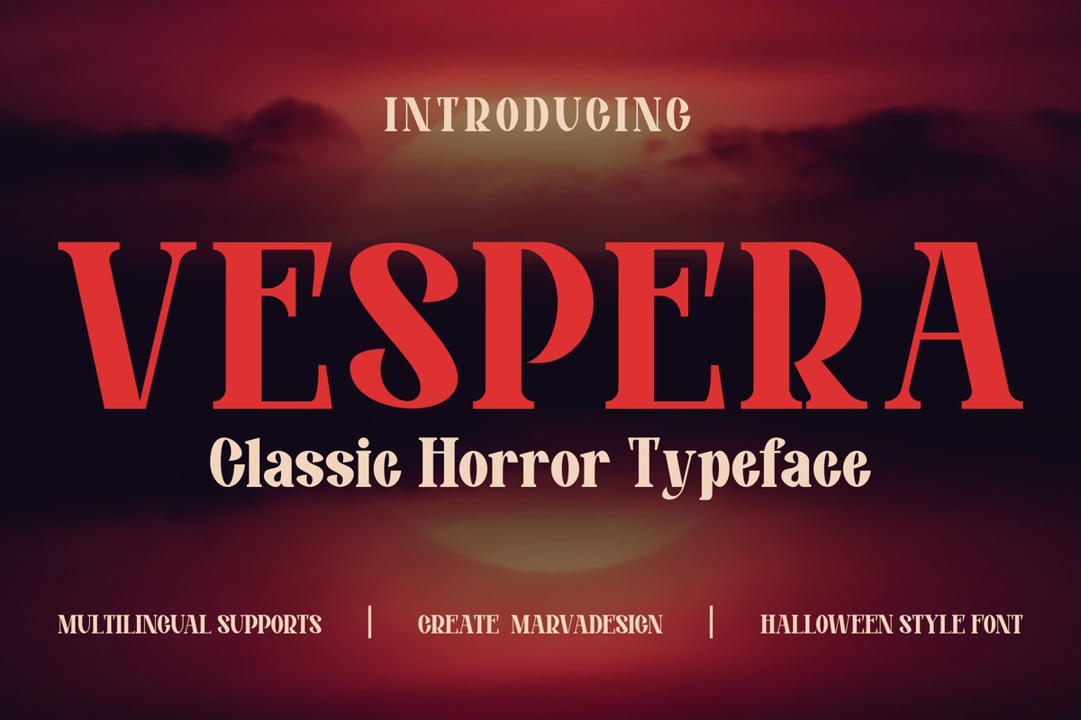 Beispiel einer Vespera-Schriftart