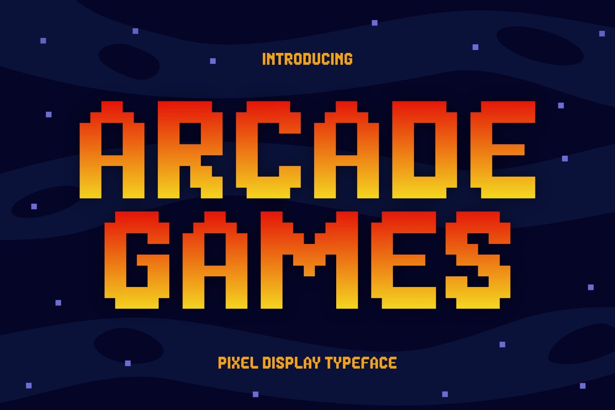 Beispiel einer Arcade Games-Schriftart