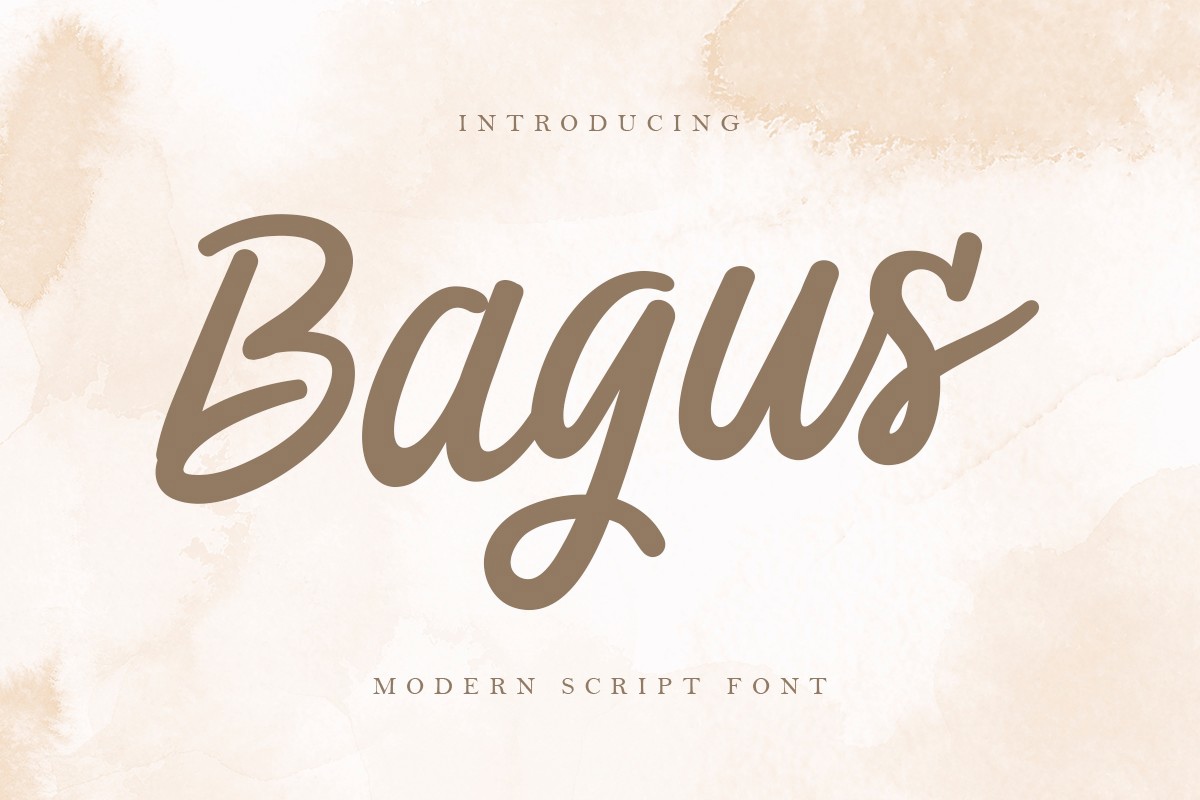 Beispiel einer Bagus Regular-Schriftart