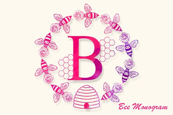 Beispiel einer Bee Monogram Regular-Schriftart