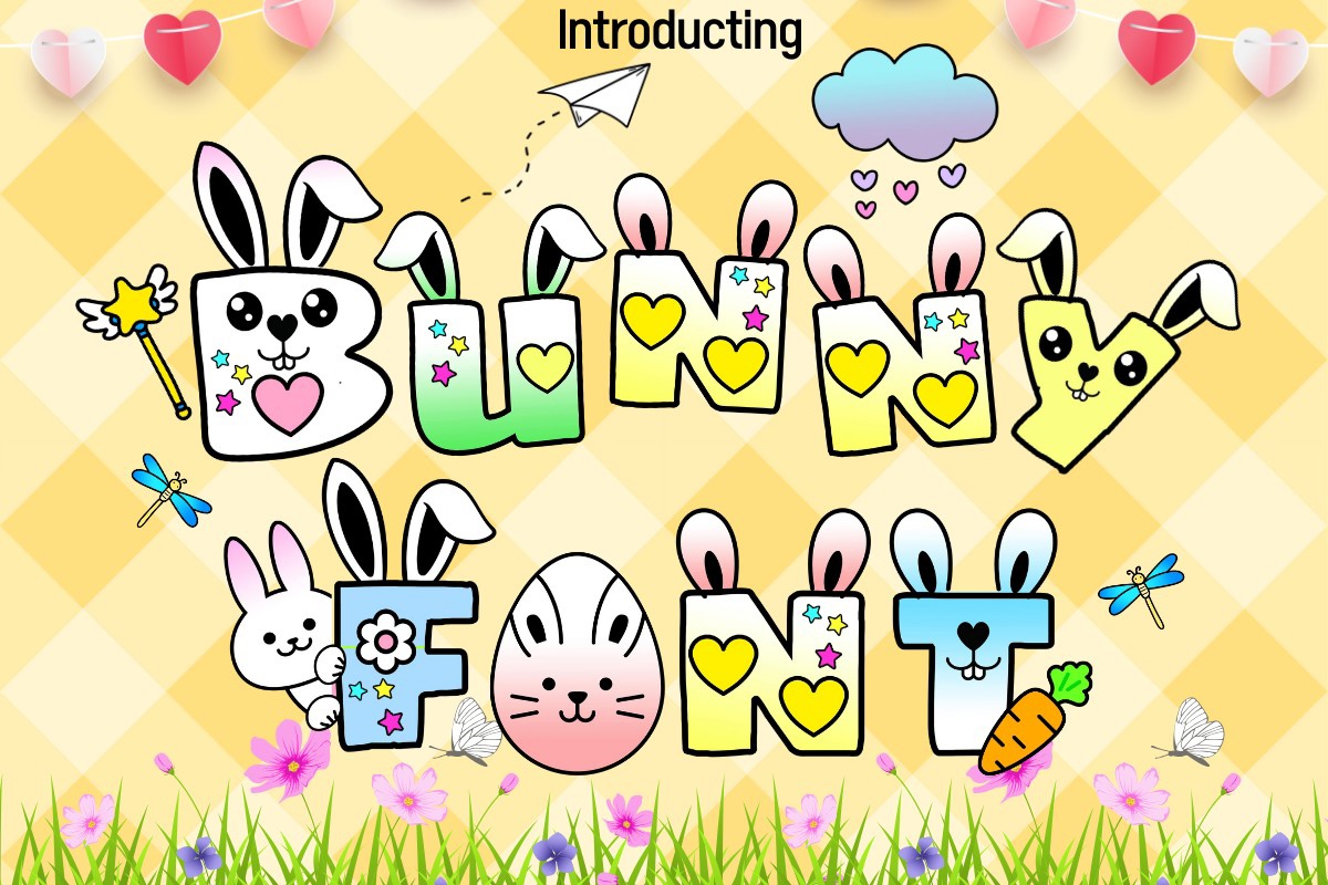 Beispiel einer Bunny Regular-Schriftart