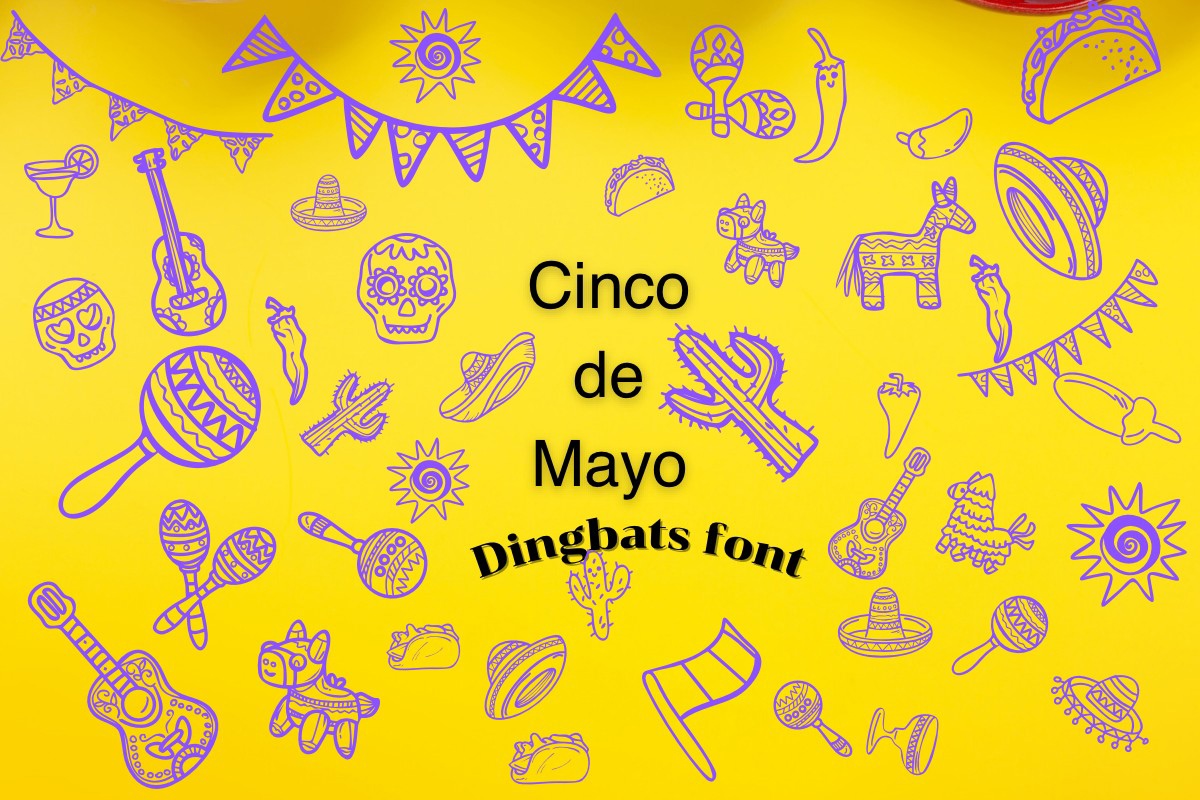 Beispiel einer Cinco De Mayo-Schriftart