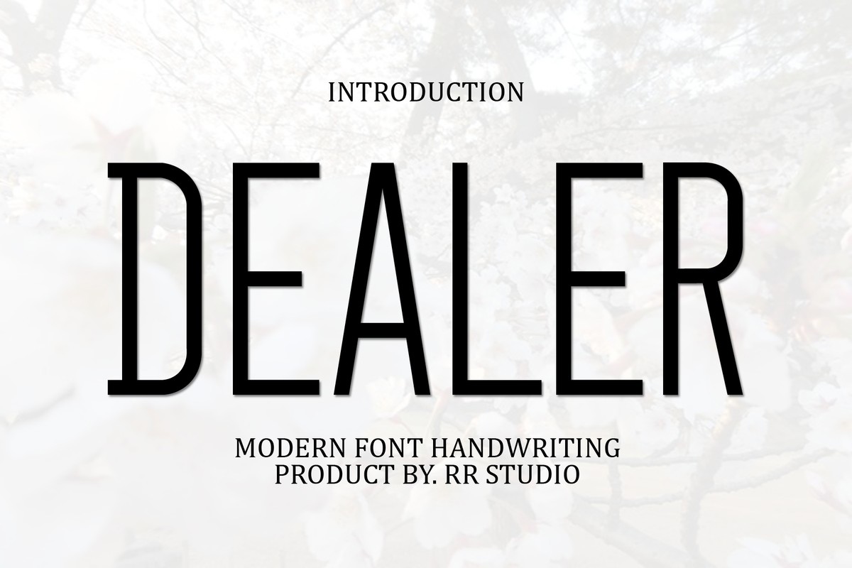 Beispiel einer Dealer Regular-Schriftart