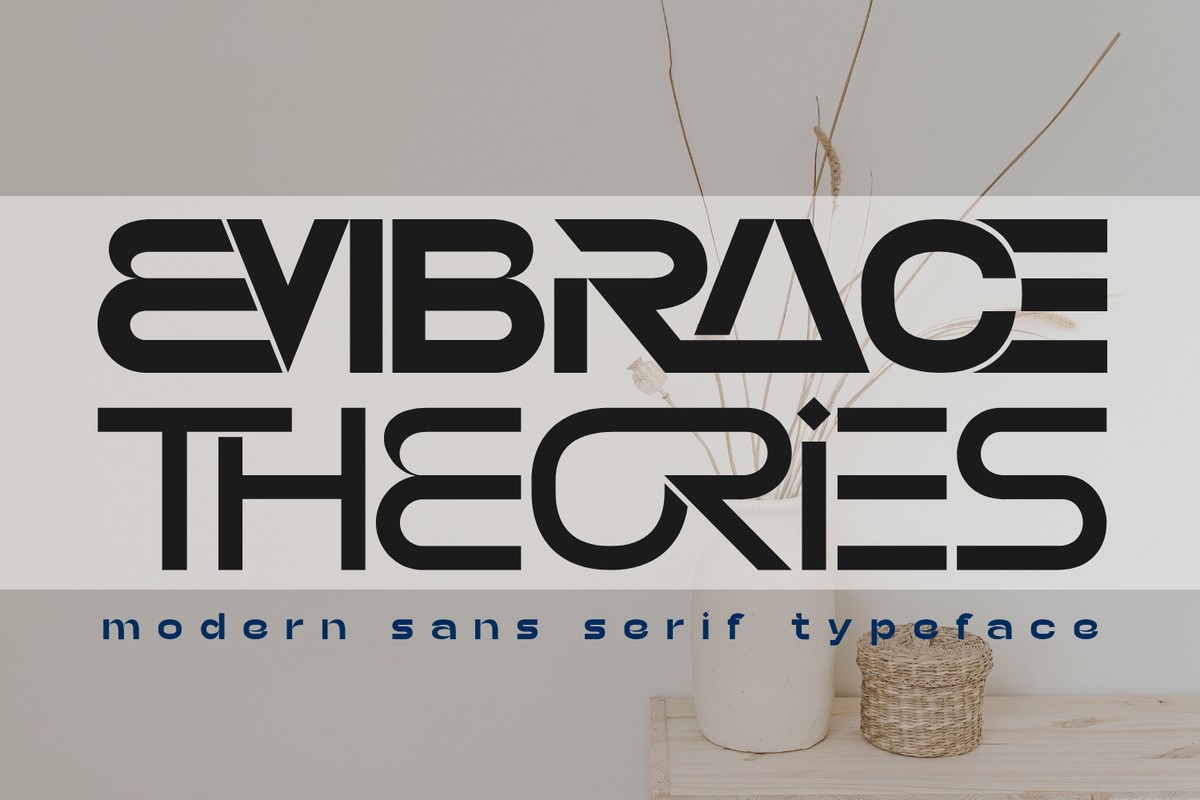 Beispiel einer Embrace Theories REGULAR-Schriftart