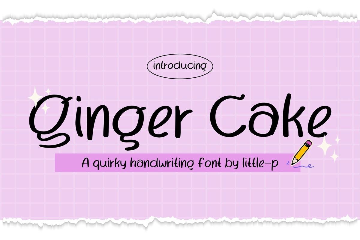 Beispiel einer Ginger Cake-Schriftart