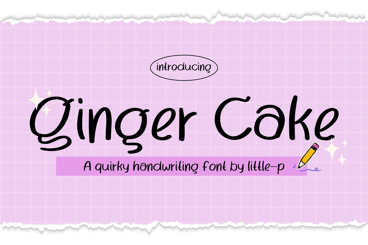 Beispiel einer Ginger Cake Regular-Schriftart