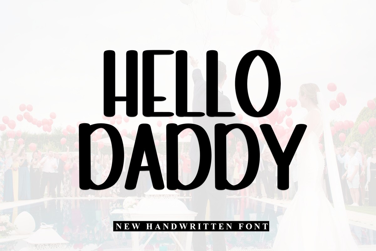 Beispiel einer Hello Daddy-Schriftart