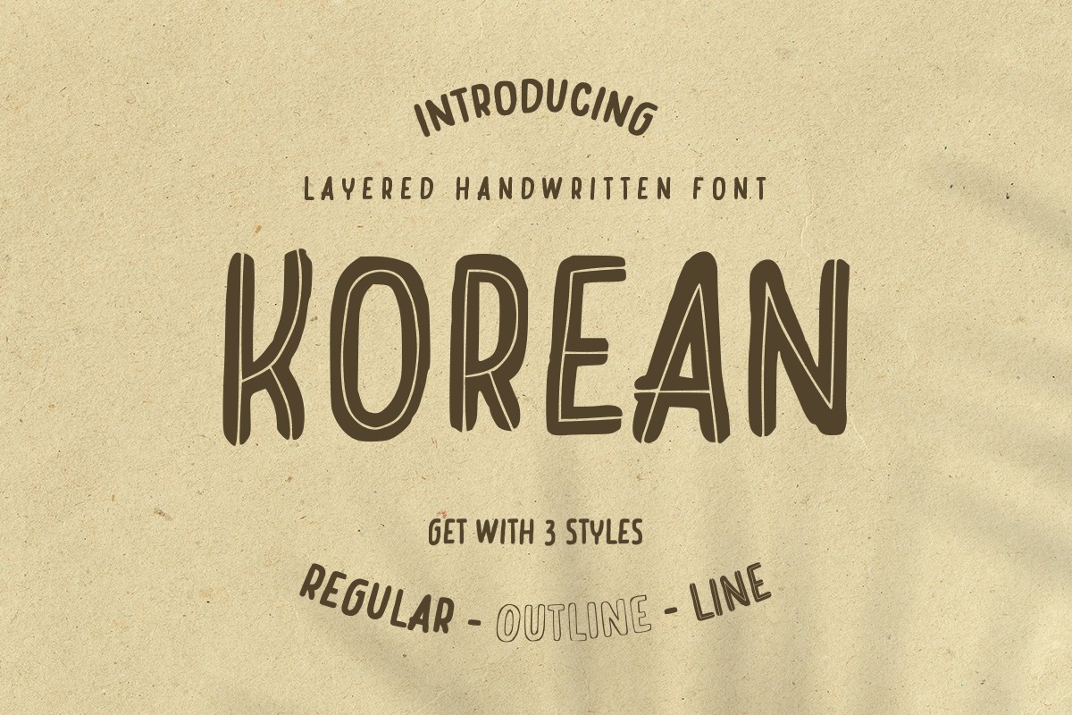 Beispiel einer Korean-Schriftart