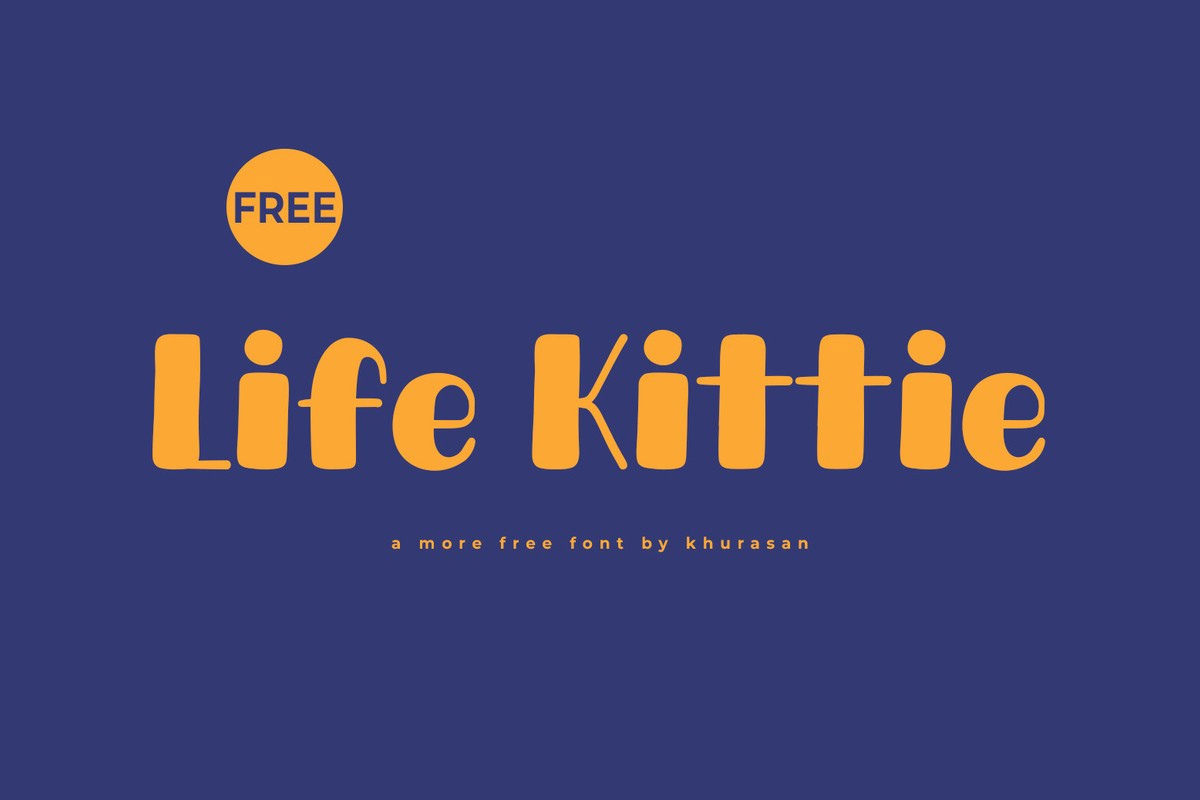 Beispiel einer Life Kittie-Schriftart