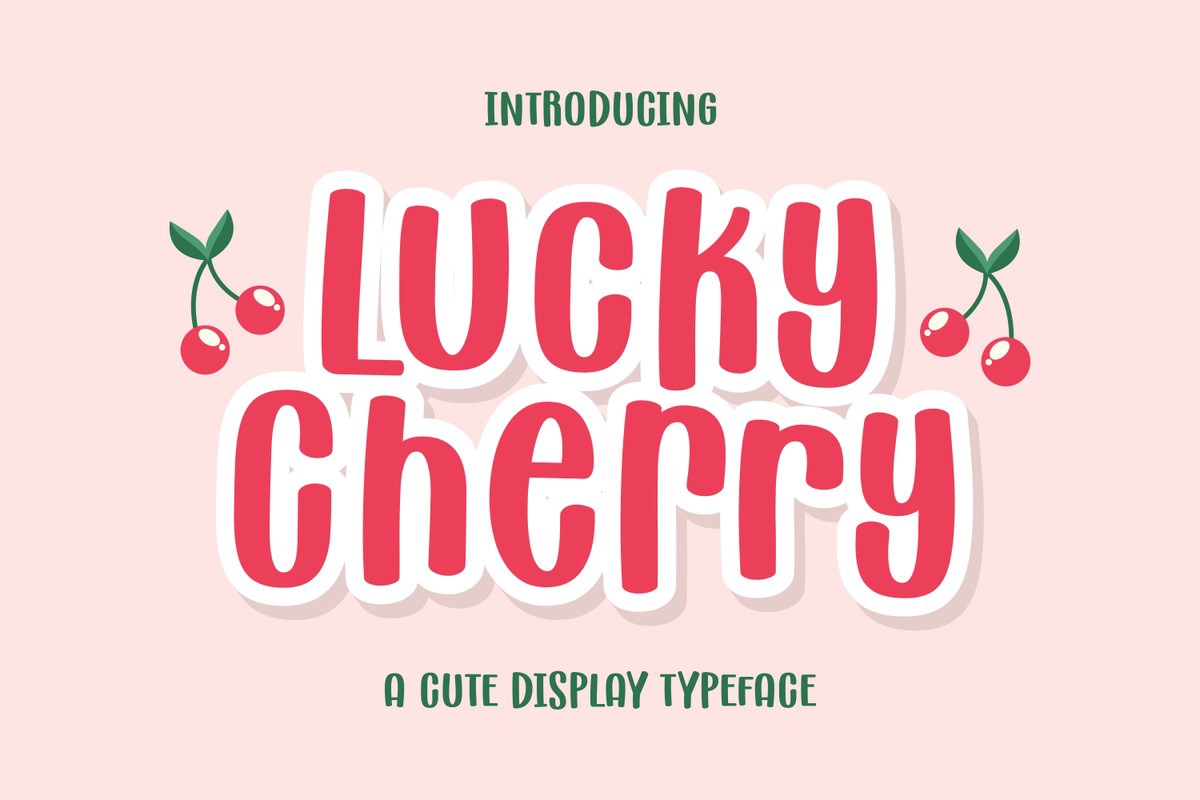 Beispiel einer Lucky Cherry-Schriftart