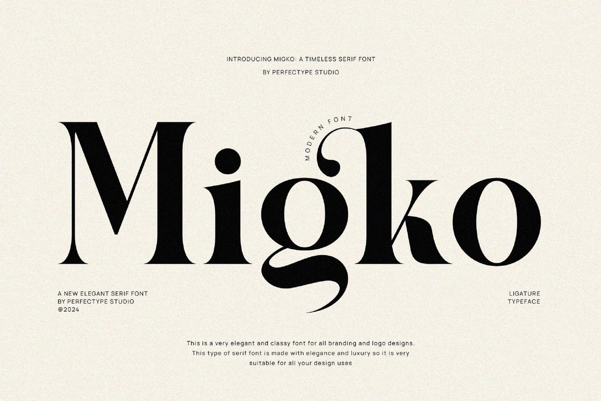 Beispiel einer Migko-Schriftart
