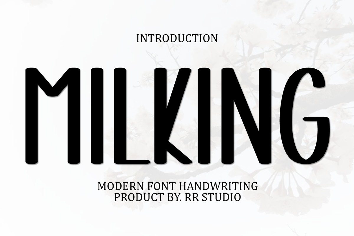 Beispiel einer Milking-Schriftart