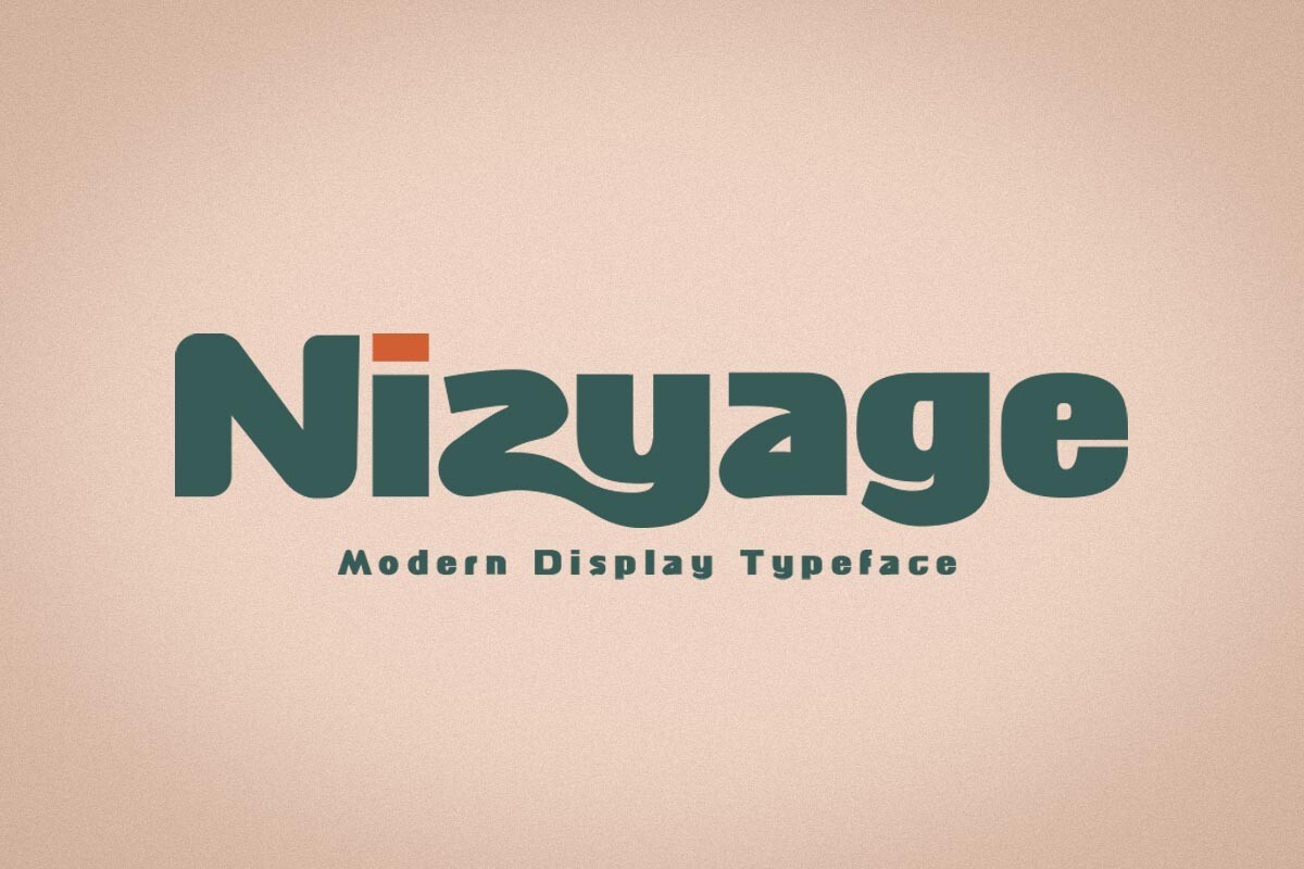 Beispiel einer Nizyage Regular-Schriftart