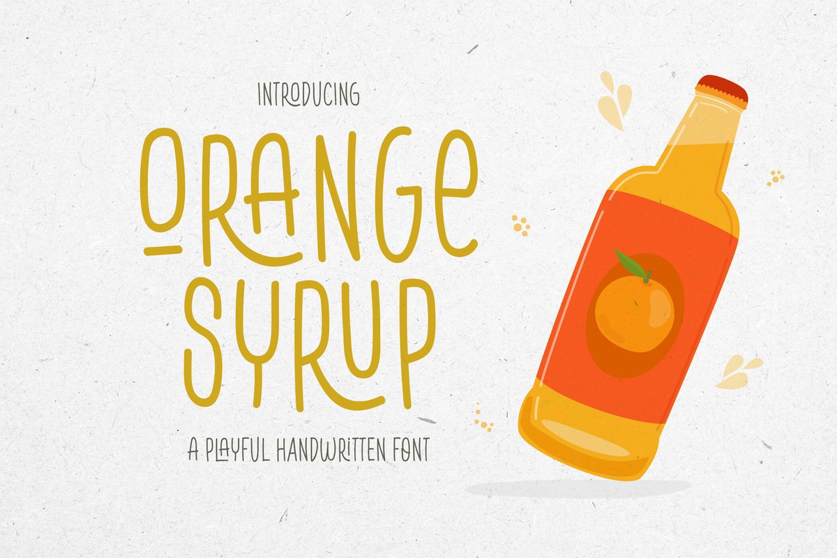 Beispiel einer Orange Syrup Regular-Schriftart