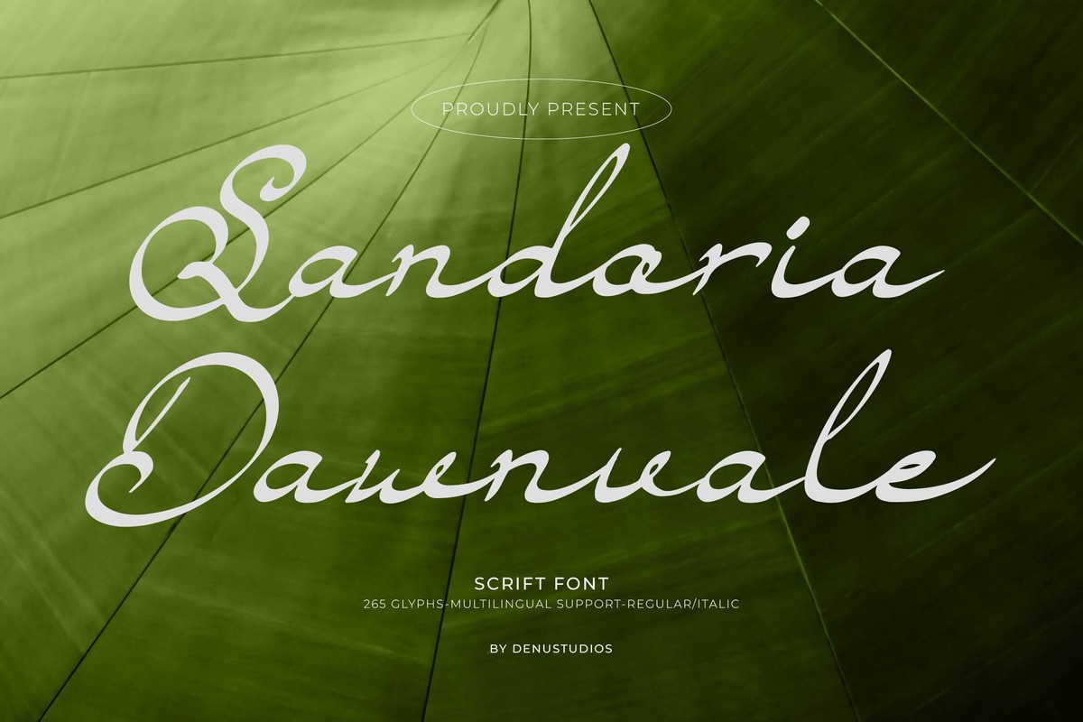 Beispiel einer Sandoria Dawnvale-Schriftart