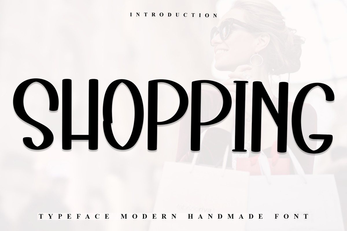 Beispiel einer Shopping-Schriftart