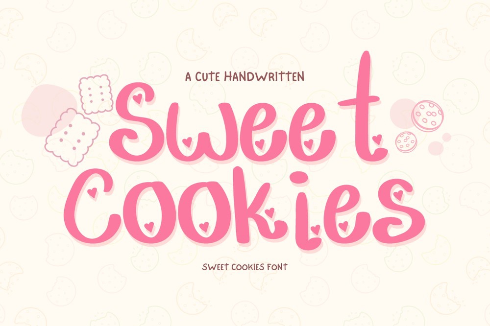 Beispiel einer Sweet Cookies-Schriftart