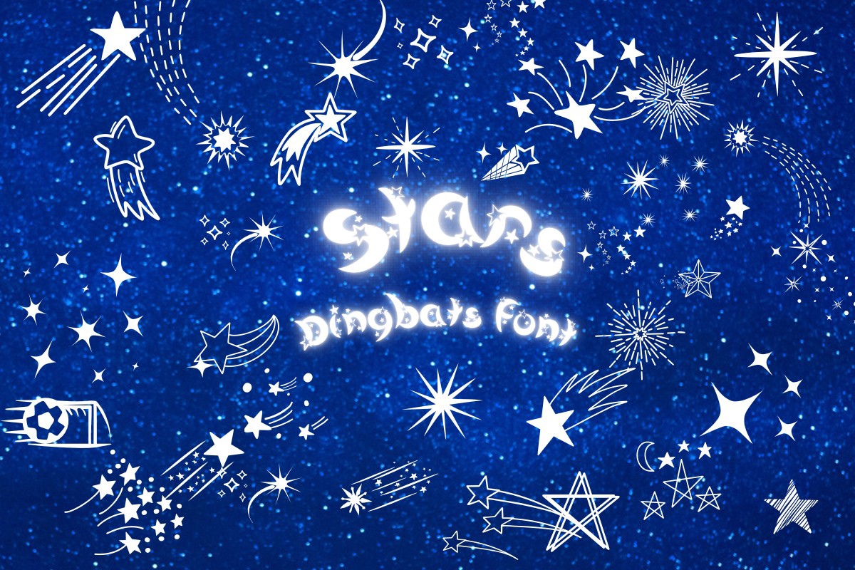 Beispiel einer Stars-Schriftart