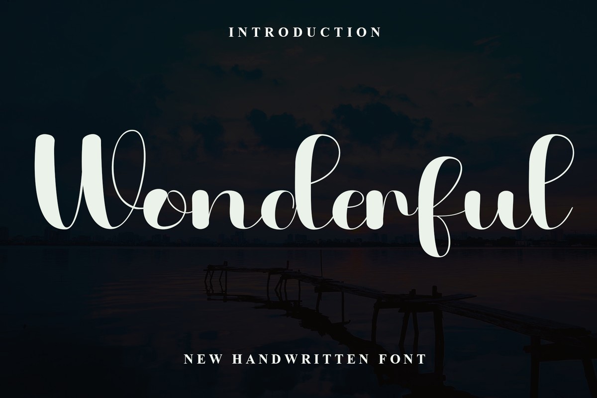 Beispiel einer Wonderful Regular-Schriftart