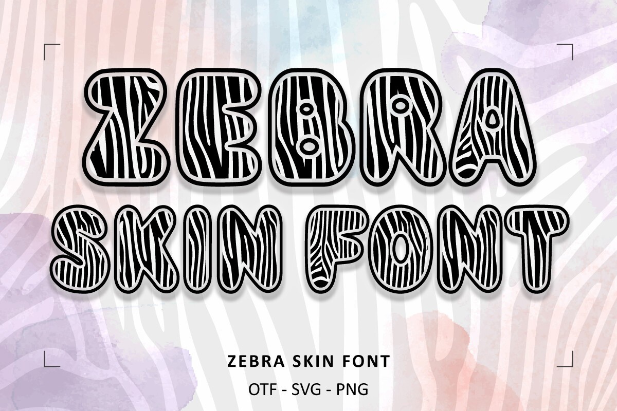 Beispiel einer Zebra Skin Regular-Schriftart