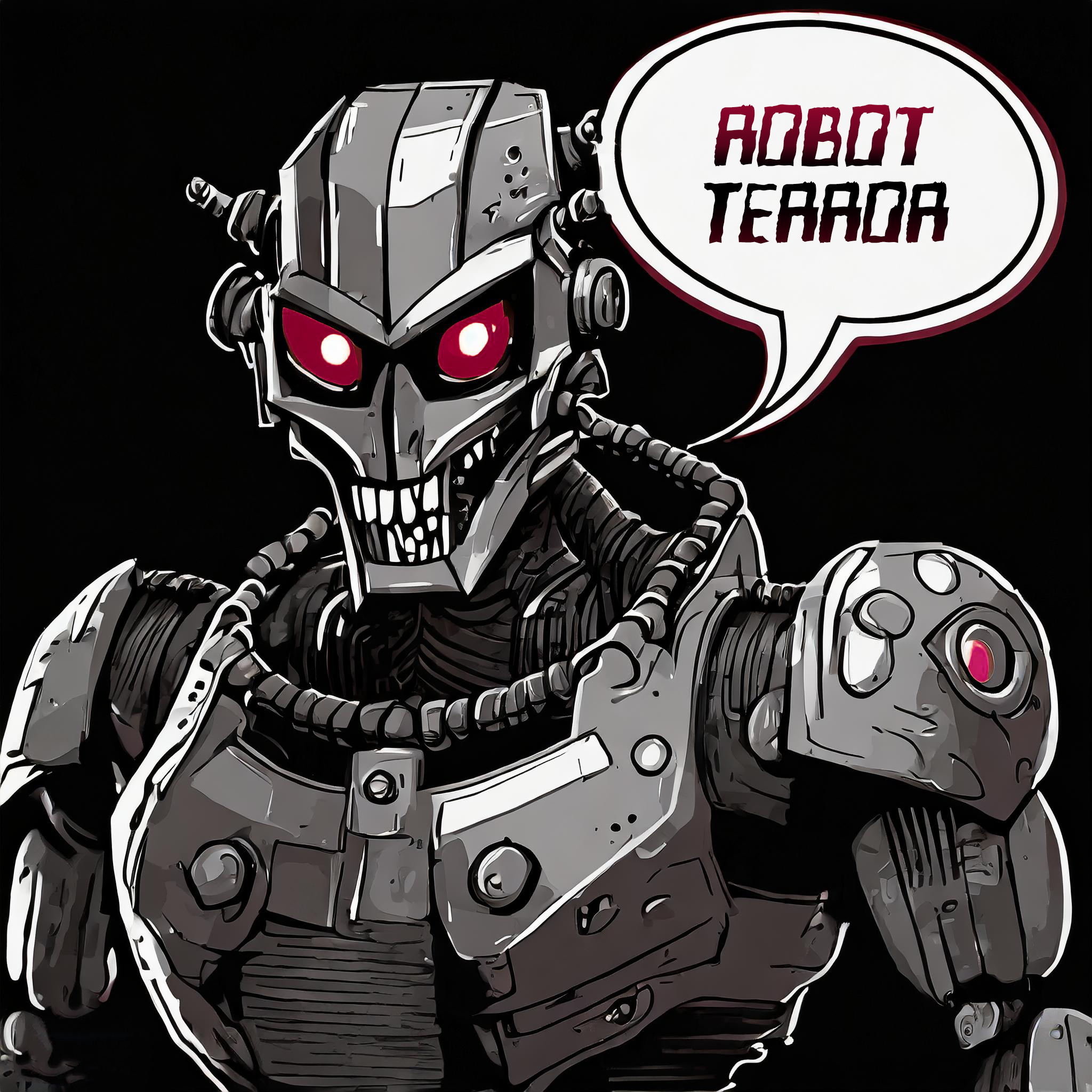 Beispiel einer Robot Terror Regular-Schriftart