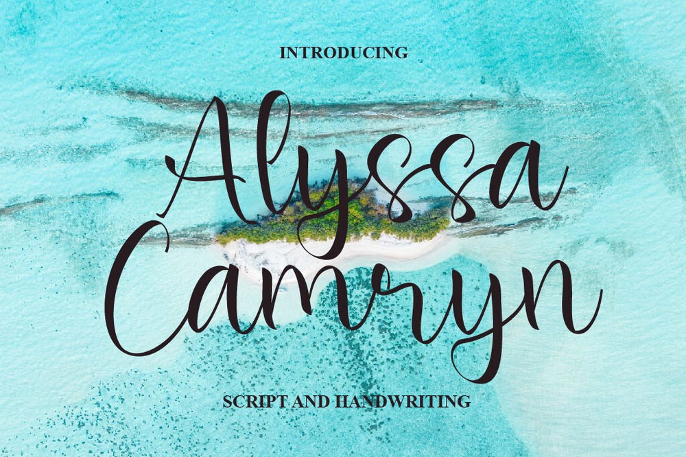 Beispiel einer Alyssa Camryn-Schriftart