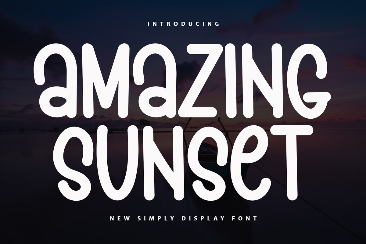 Beispiel einer Amazing Sunset-Schriftart