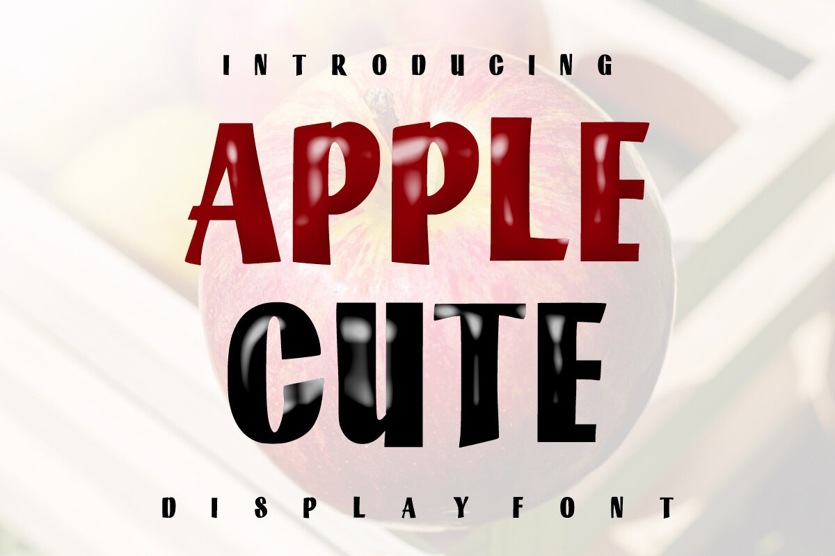 Beispiel einer Apple Cute-Schriftart