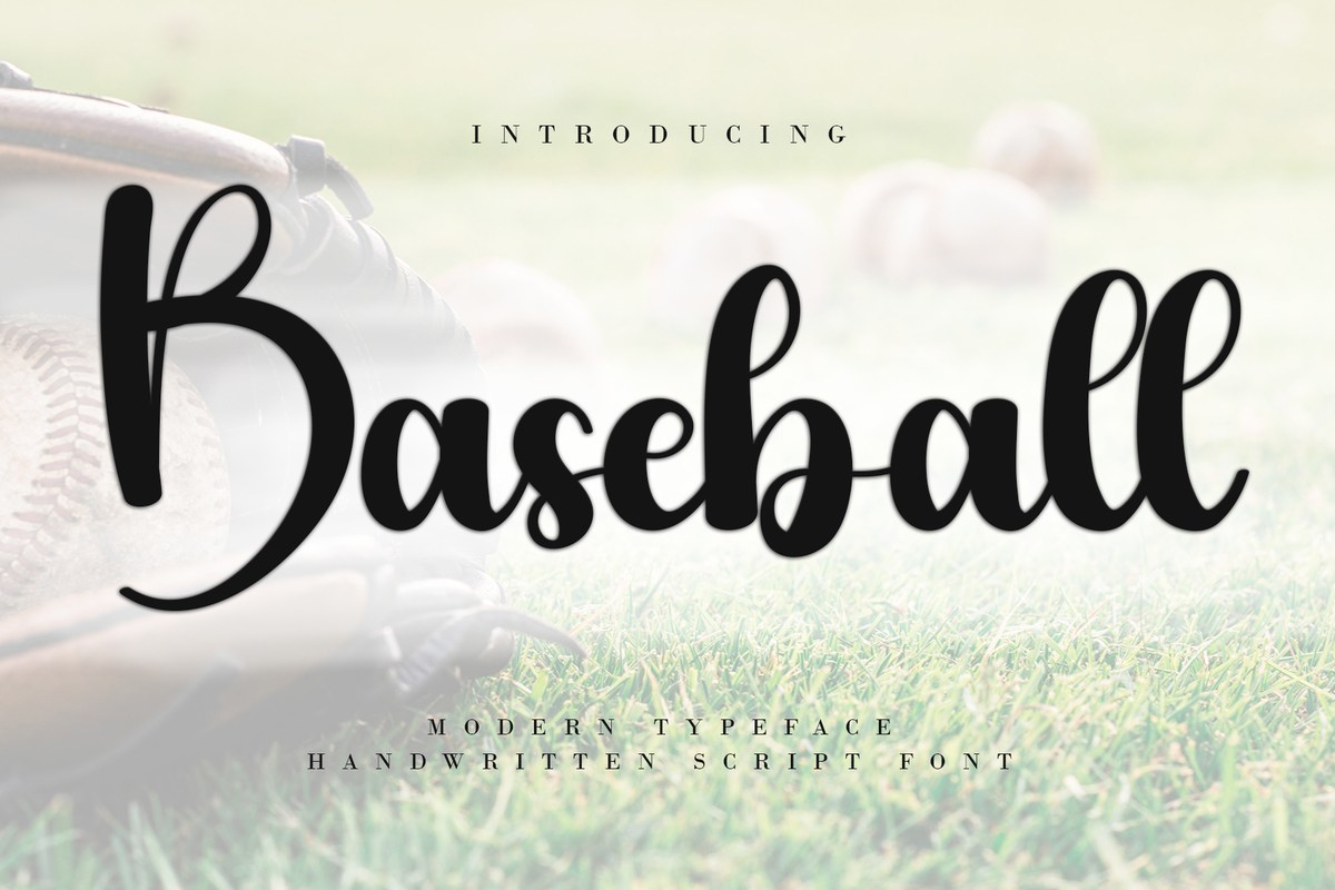 Beispiel einer Baseball Regular-Schriftart