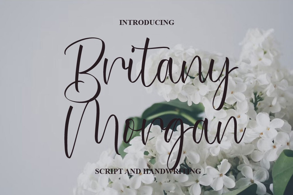 Beispiel einer Britany Morgan-Schriftart