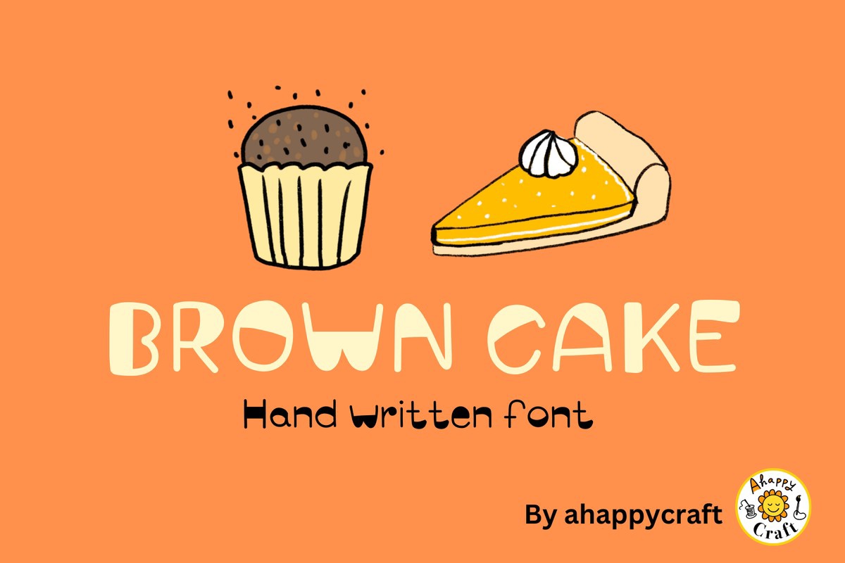 Beispiel einer Browncake-Schriftart
