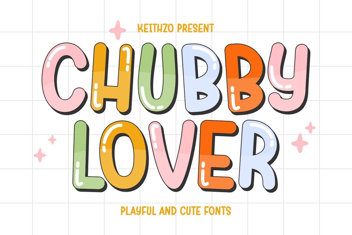 Beispiel einer Chubby Lover-Schriftart