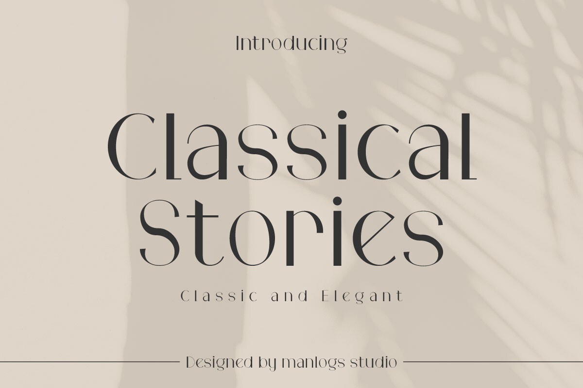 Beispiel einer Classical Stories-Schriftart