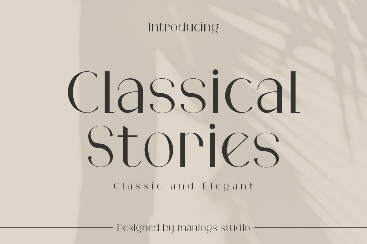 Beispiel einer Classical Stories Regular-Schriftart