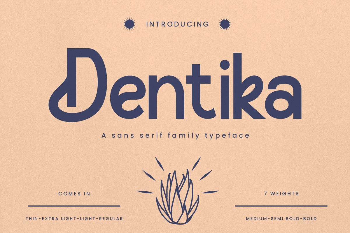 Beispiel einer Dentika-Schriftart