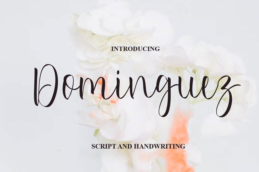 Beispiel einer Dominguez Regular-Schriftart