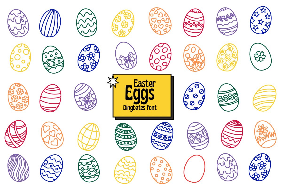 Beispiel einer Easter Eggs-Schriftart