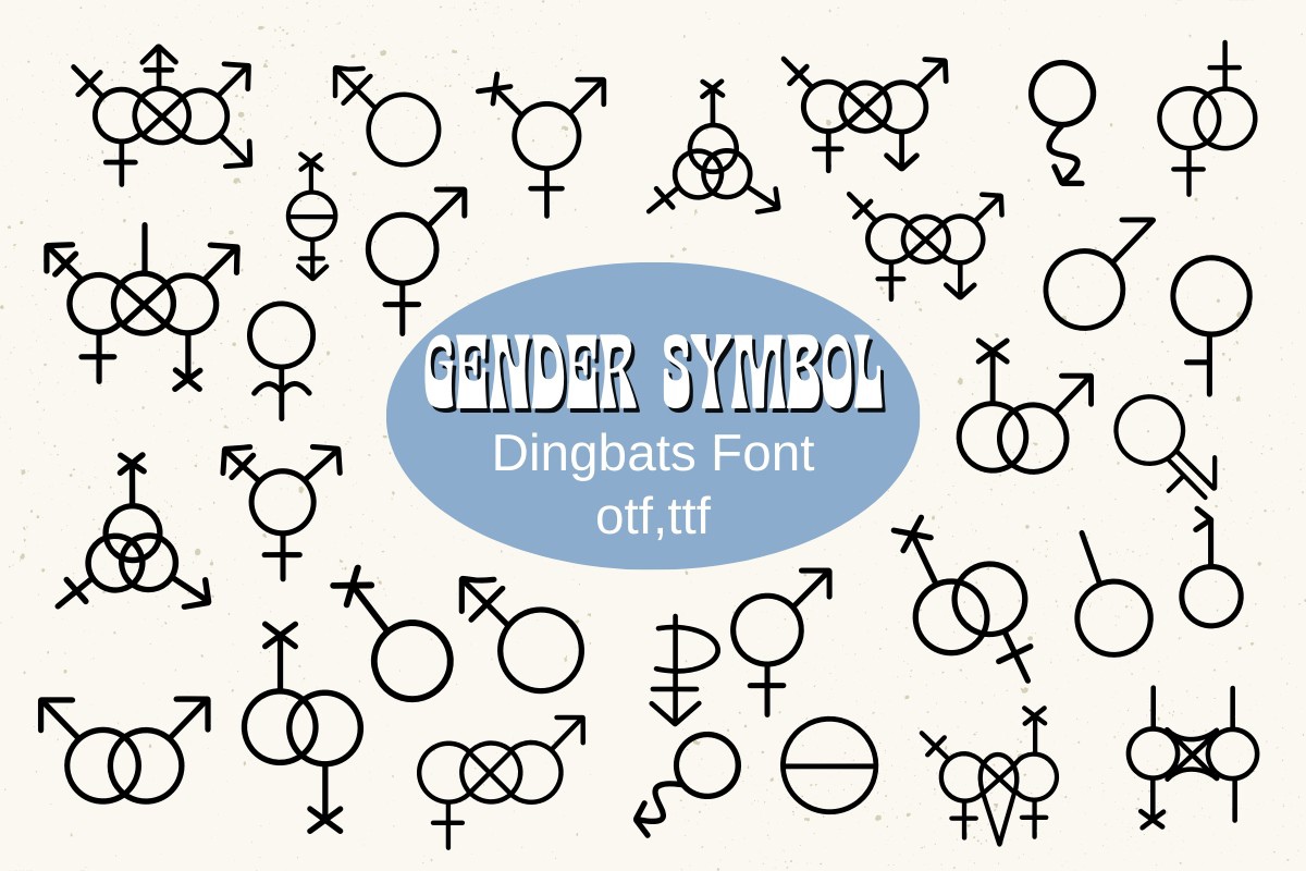 Beispiel einer Gender Symbol-Schriftart