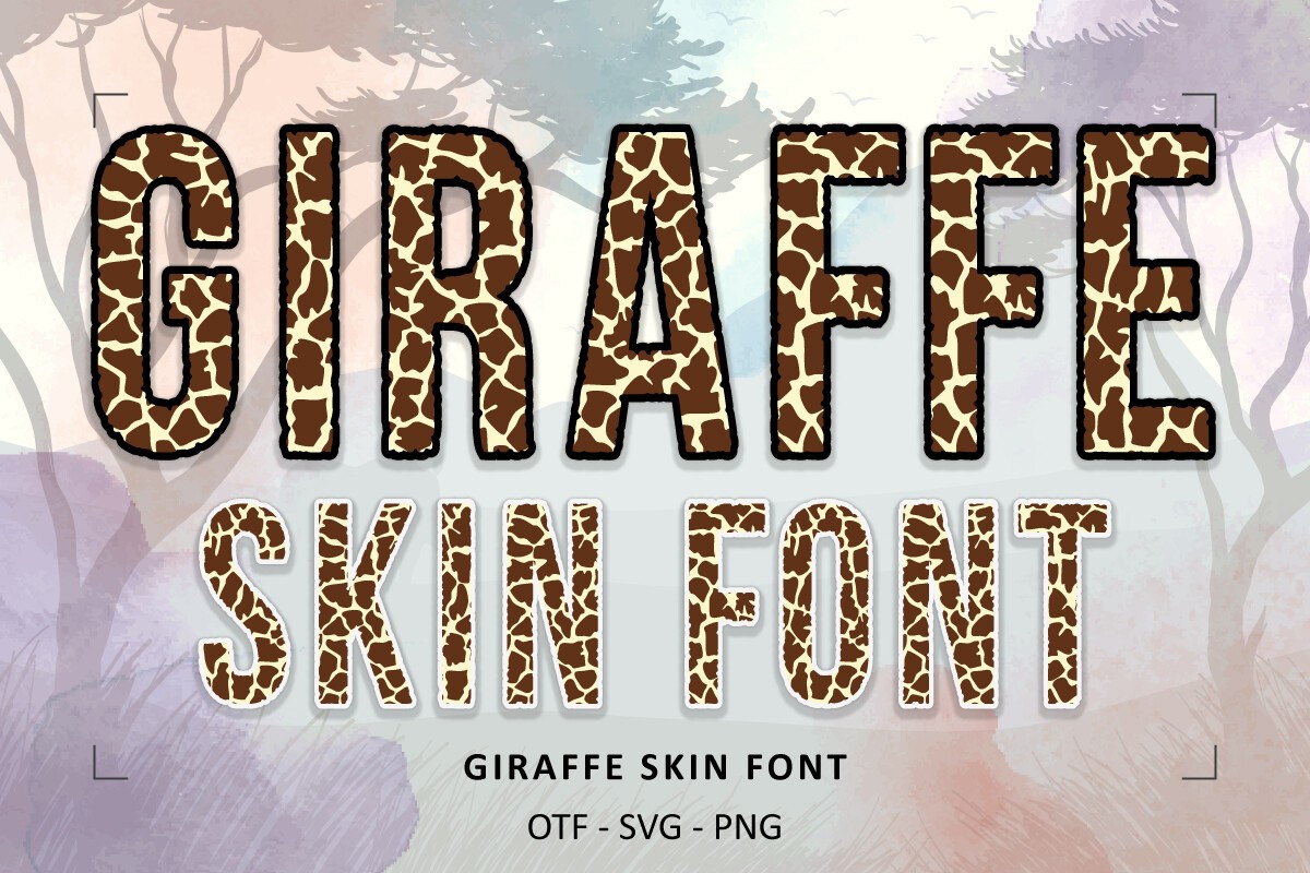 Beispiel einer Giraffe Skin 1-Schriftart