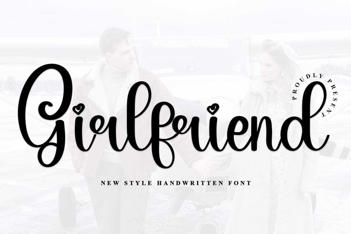 Beispiel einer Girlfriend Regular-Schriftart