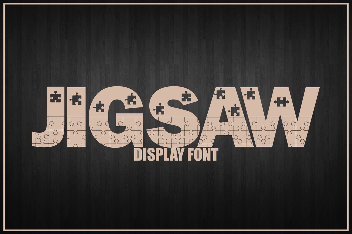 Beispiel einer Jigsaw Regular-Schriftart